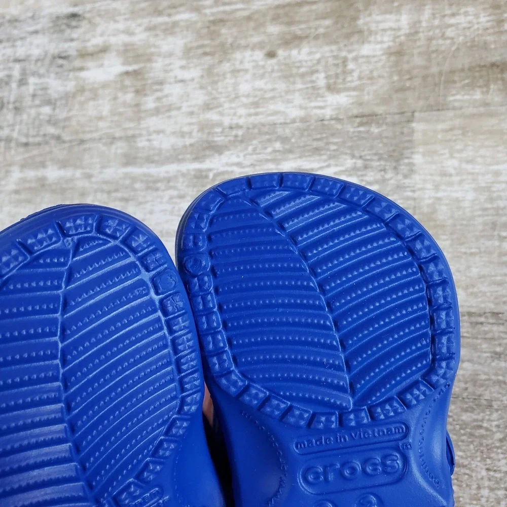 Crocs Classic Clogs Toddler 2 / 3 Navy Blue Rubber Slingback Round Toe